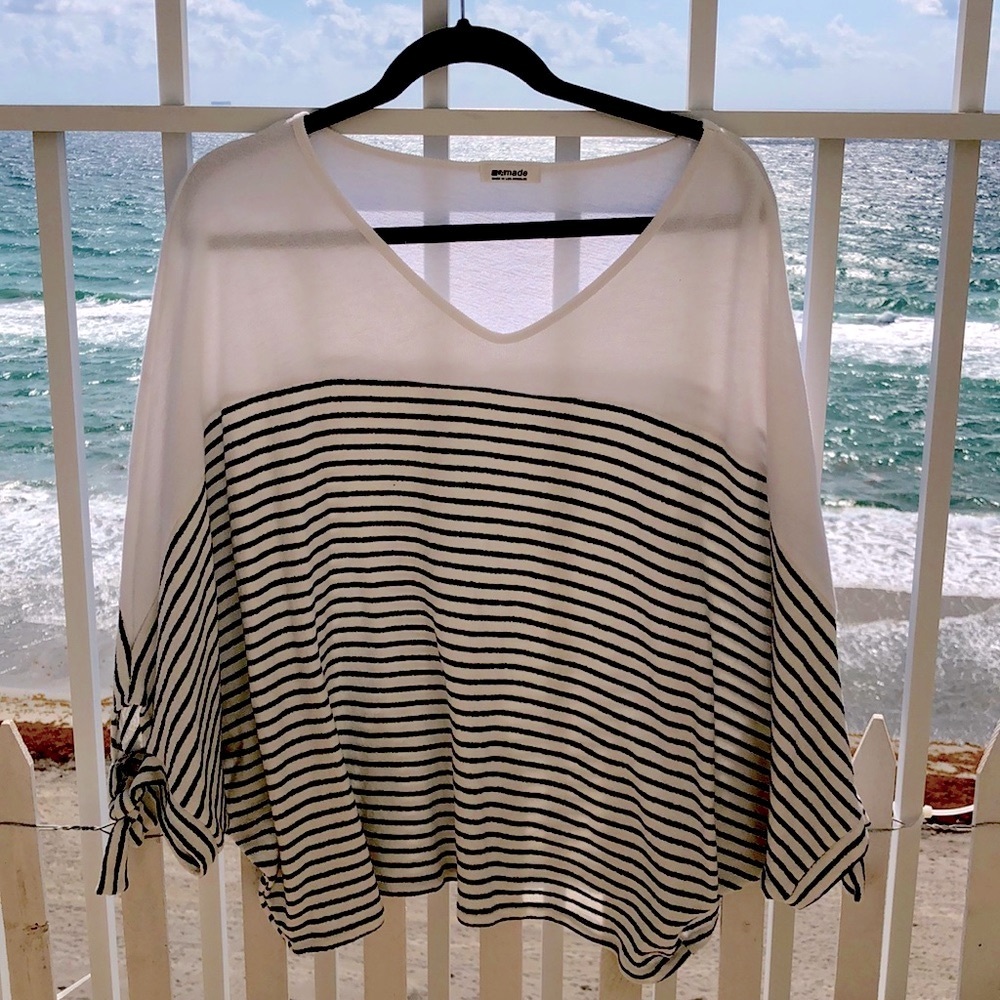 LAmade playful stripes top